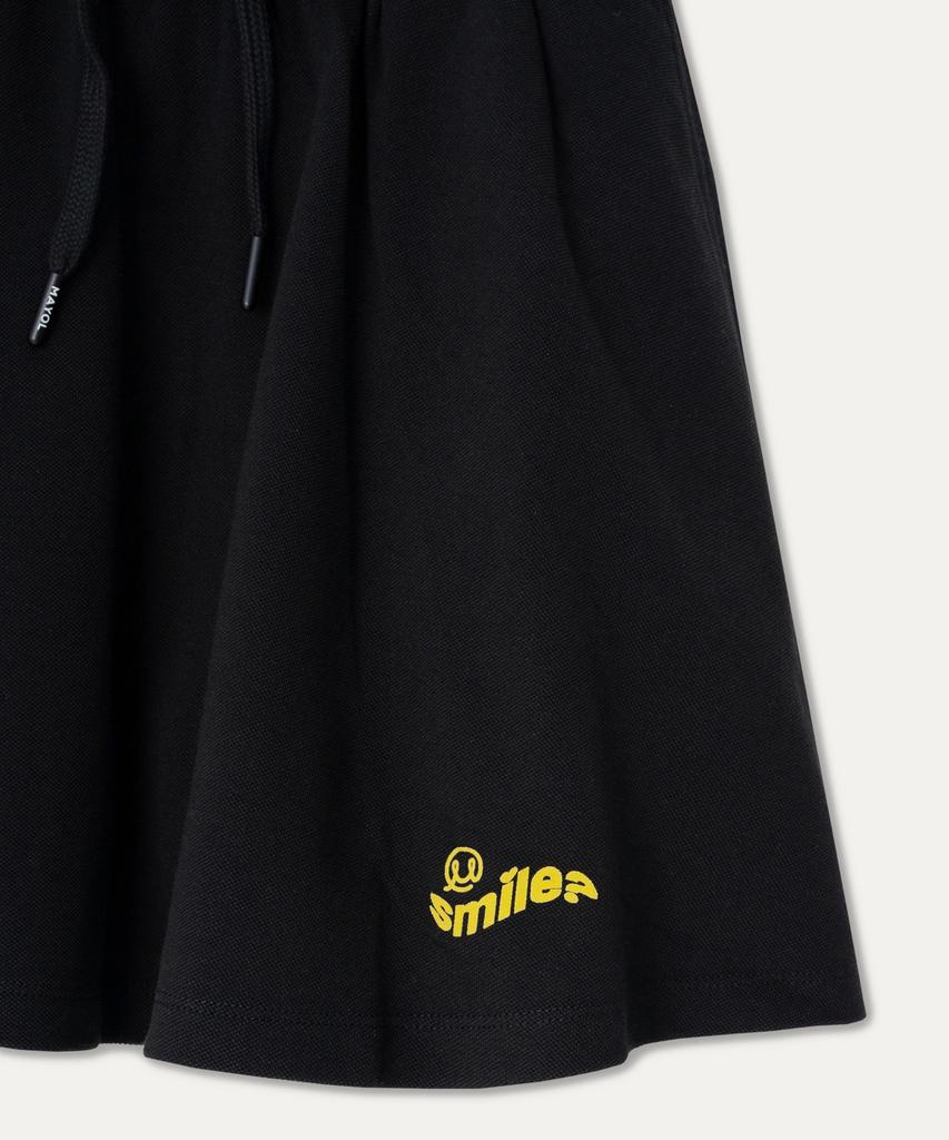 Mayol Smile Logo Pique Skirt_Black