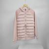 (recommended for couples) Splicing sweater hat for men and women couples down jacket% white duck down thin knitted