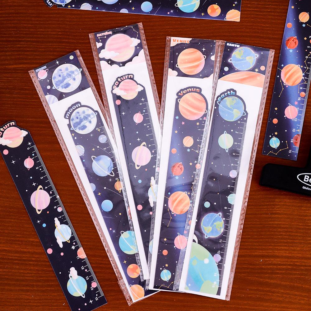 Planet Cartoon Magnetic Bookmark Ruler & Page Marker - Learning Stationery & Reward Gift