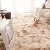 Soft Fluffy Plush Tie-Dye Carpet Gradient Long Fine Hairs Fabric Bedside Mat Rug For Girl's Bedroom Home Decor Girl‘s Gif