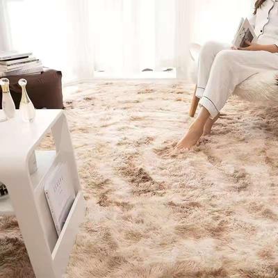 Weicher flauschiger Plüsch Batik Teppich Farbverlauf Lange feine Haare Stoff Bettvorleger Teppich für Mädchenschlafzimmer Heimdeko Mädchengeschenk