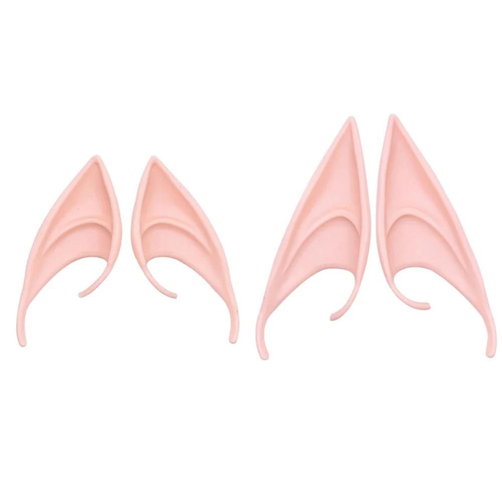 1/2Pairs Cosplay Latex Fairy Angel Elf Ears Halloween Masquerade Party Costumes Halloween Party Decoration Supplies Photo Props
