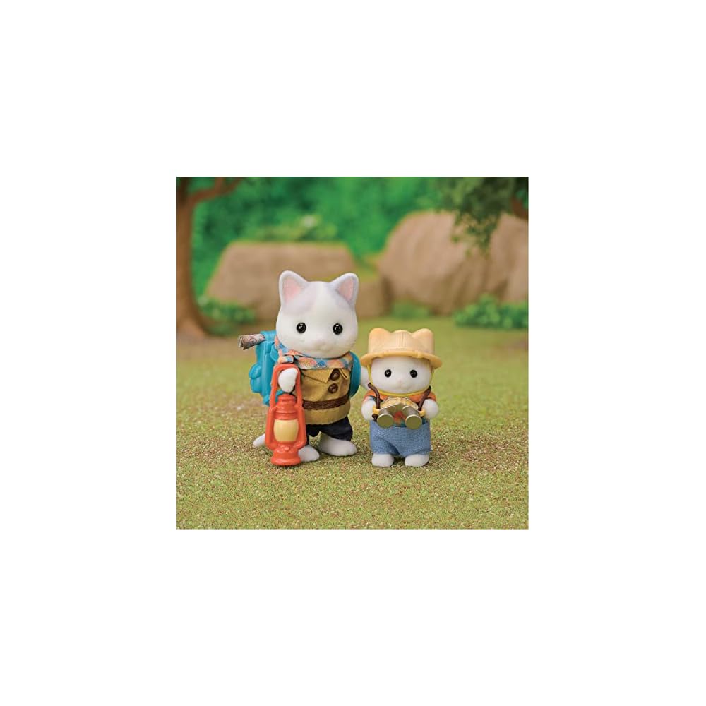 EPOCH Sylvanian Families Latte Cat Siblings Exploration Set Dollhouse Toy 3 Years and Up