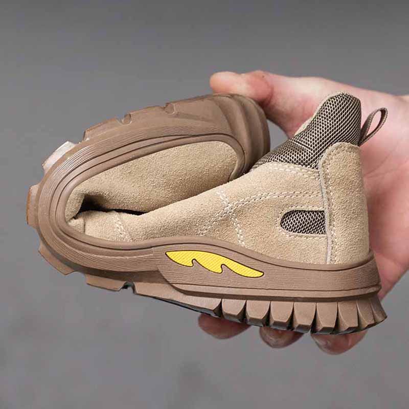 Oulylan Male Wear Resistant Safety Shoes Steel Toe Labor Footwear For Outdoor Working Anti Puncture Lightweight Industrial Boots