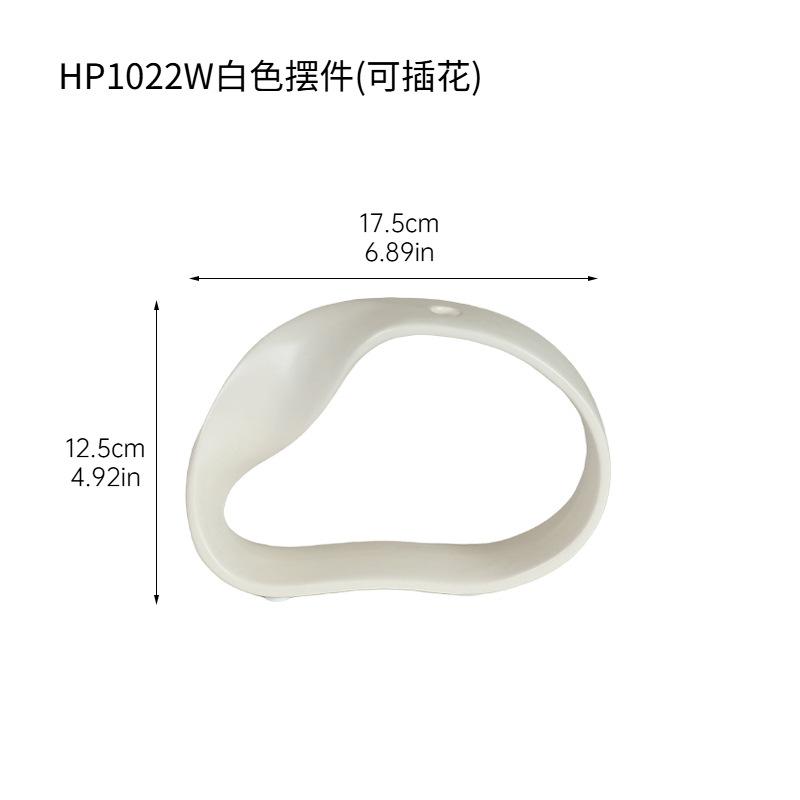 

Abstract Art Vase Ornament White Hollow Flower Container for Living Room and Dining Table Ceramic Floral Vase Home Decoration