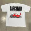 2024 Y2k Street Vintage Animated Alphabet Print Short Sleeve T-shirt Women's Summer Harajuku Fashion Casual Loose Top