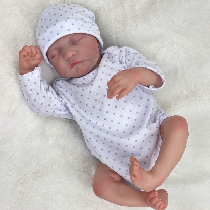 17Inch Reborn Baby Doll Soft Silicone Vinyl Realistic Newborn Toy Gift for Kids
