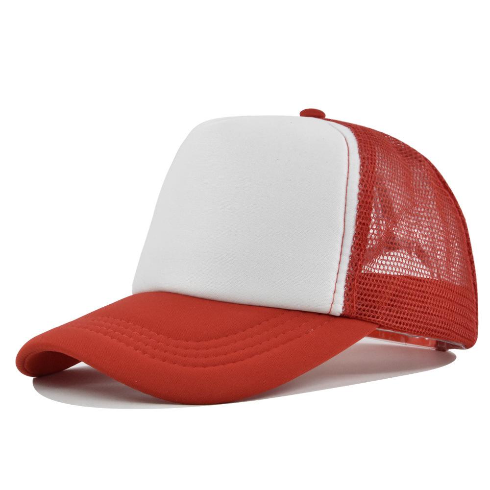 1PC Fashion Unisex Plain Baseball Cap Adjustable Trucker Flat Visor Cap Snapback Mesh Curved Men Women Casual Sun Summer Hat