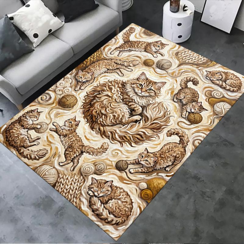 

2025 New Cute kitten Carpet Rug for Living Room Bedroom Home Sofa Decoration,Kids play Non-slip Floor Mat 40x60cm( 15x23in )