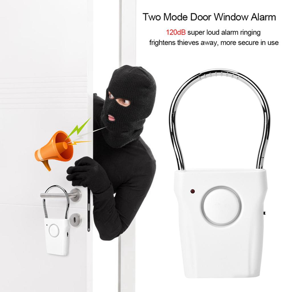 120dB Touch Sensor Door Handle Alarm Anti Theft Vibration Window Burglar Alert Home Security