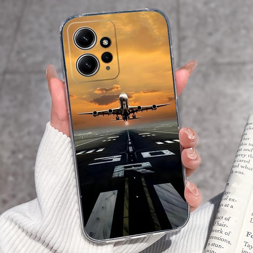 Luxury Transparent TPU Shockproof Phone Case For Redmi Note 12 11 11T Pro Plus 12S 11S 11SE 12Turbo Beautiful Girl Pattern Soft Casing For Redmi Cover