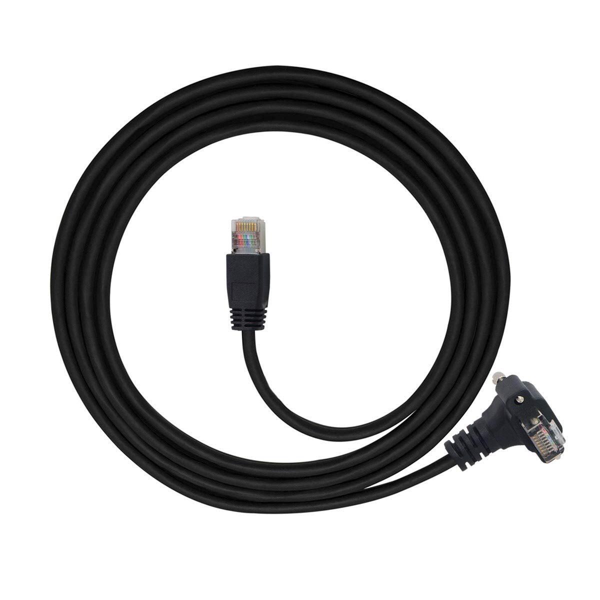 

Cablecc RJ45 Vision Flexible Patch Cable with Screw Locking CAT6 for Gigabit Ethernet CCD Data and Tray High-Flex (Up Angle)