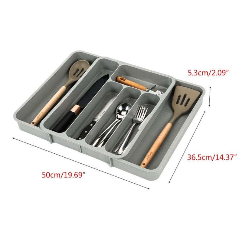 Expandable Drawer Organizers for Utensils Holder,Adjustable Cutlery Tray,Plastic Drawer Dividers Organizers for Kitchen