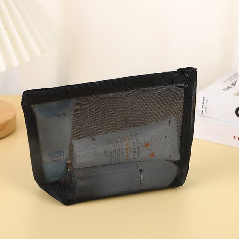 Mesh Cosmetic Bag Convenient Storage Bag Large Capacity Portable Travel Bag
