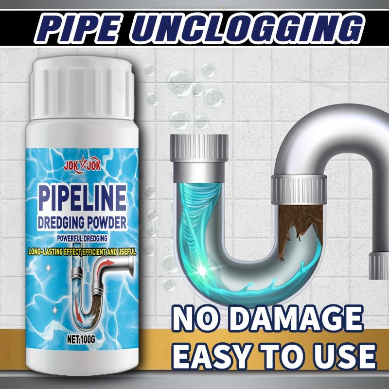 Jokjok Drain Cleaner Powder,Automatic Cleaning for Kitchen Sinks,Toilets&Bathtubs,Easy Use,Prevents Clogs,Durable Plastic Bottle