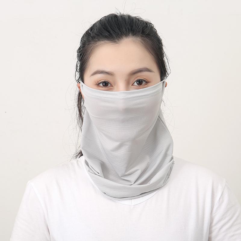Mască de protecție solară de vară pentru gât, protecție UV, acoperire pentru față, protecție solară pentru față, exterior, confortabilă, culoare uni, pălării de protecție solară pentru ciclism