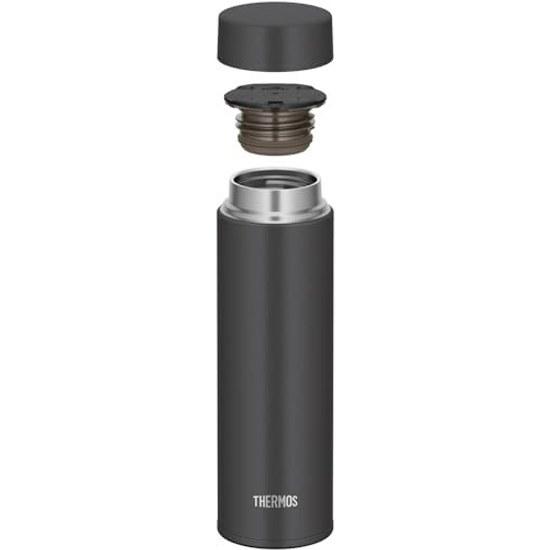 Sento Packing IntegratedDishwasher Safe Thermos Vacuum Insulated Travel Mug 480ml Smoke Black Easy Clean All Parts Dishwasher Stainless Bottle Compact