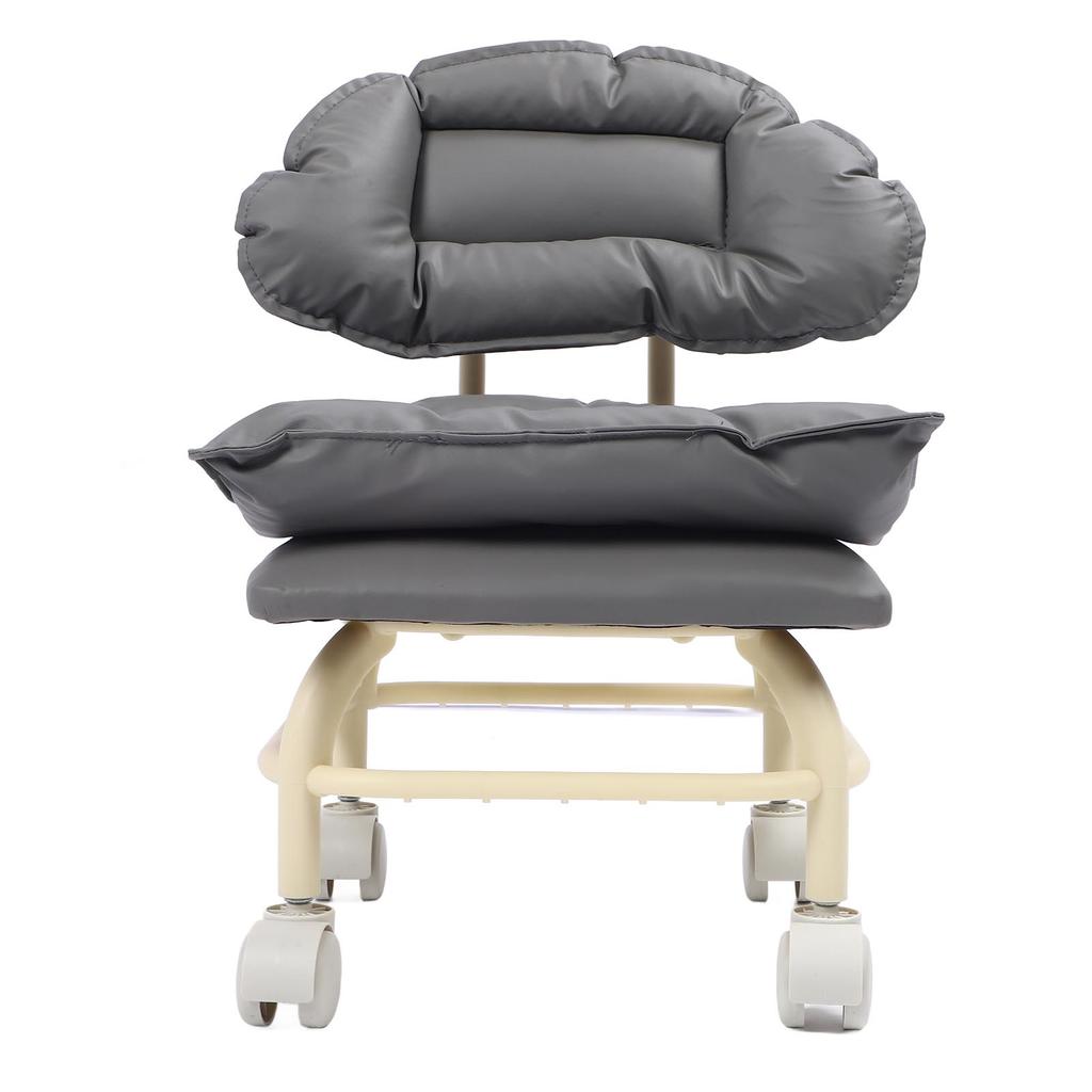 Gray Swivel Stool Portable Miniature Rolling Chair 360 Degree Swivel Rolling Stool with Wheels and