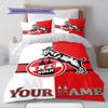 Set Biancheria da Letto Personalizzato con Nome Modello 1.FC Köln Copripiumino Federa Decorazione Casa Regalo (1 * copripiumino + 2 * federa, senza nucleo)