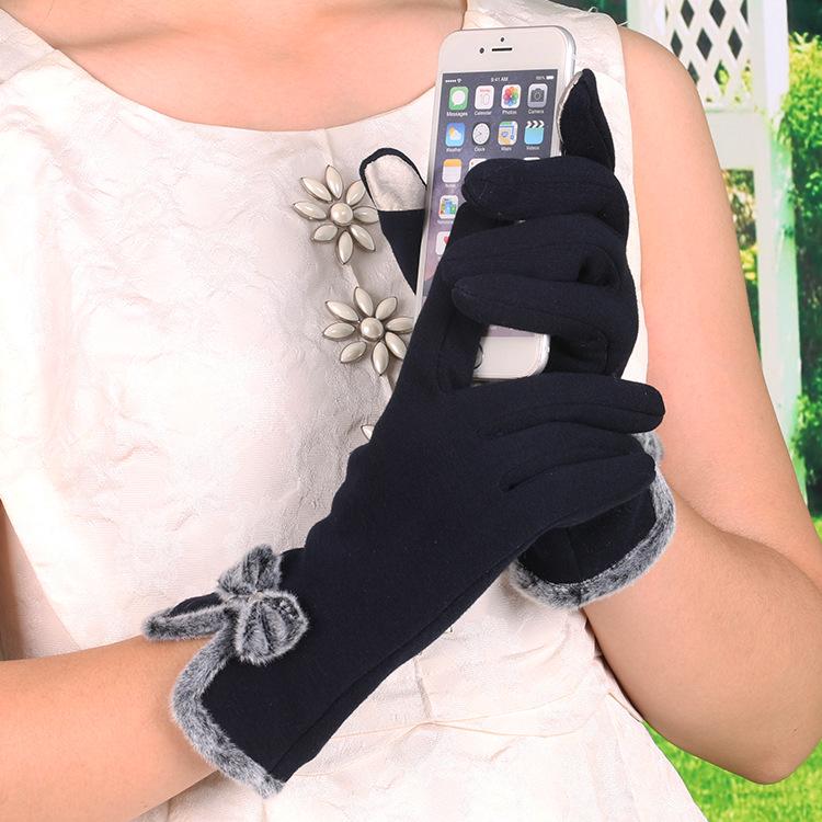 Warm Gloves for Women In Autumn and Winter Outdoor Cycling  Cute Cold Proof Touch Screen Gloves for Women