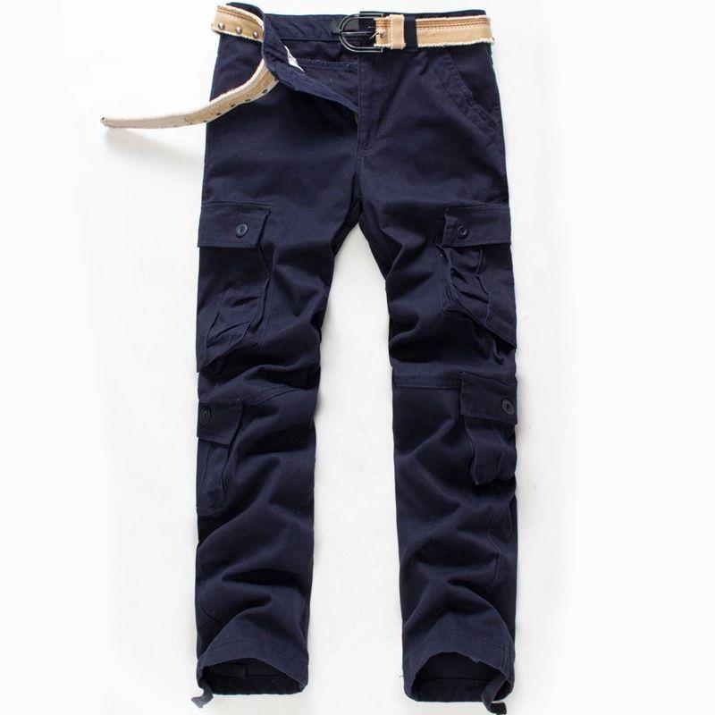 Outdoor Men Multipocket Work Pants Cotton Durable Casual Trousers For Youth