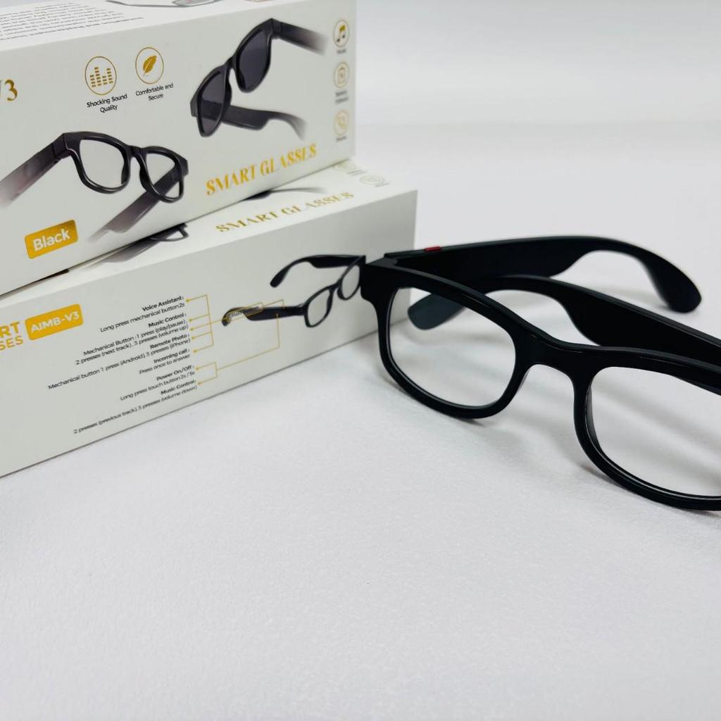 KI-Smartbrille V3: Bluetooth-Anrufe, Sprachassistent, Blaulichtfilter & Sonnenbrillen