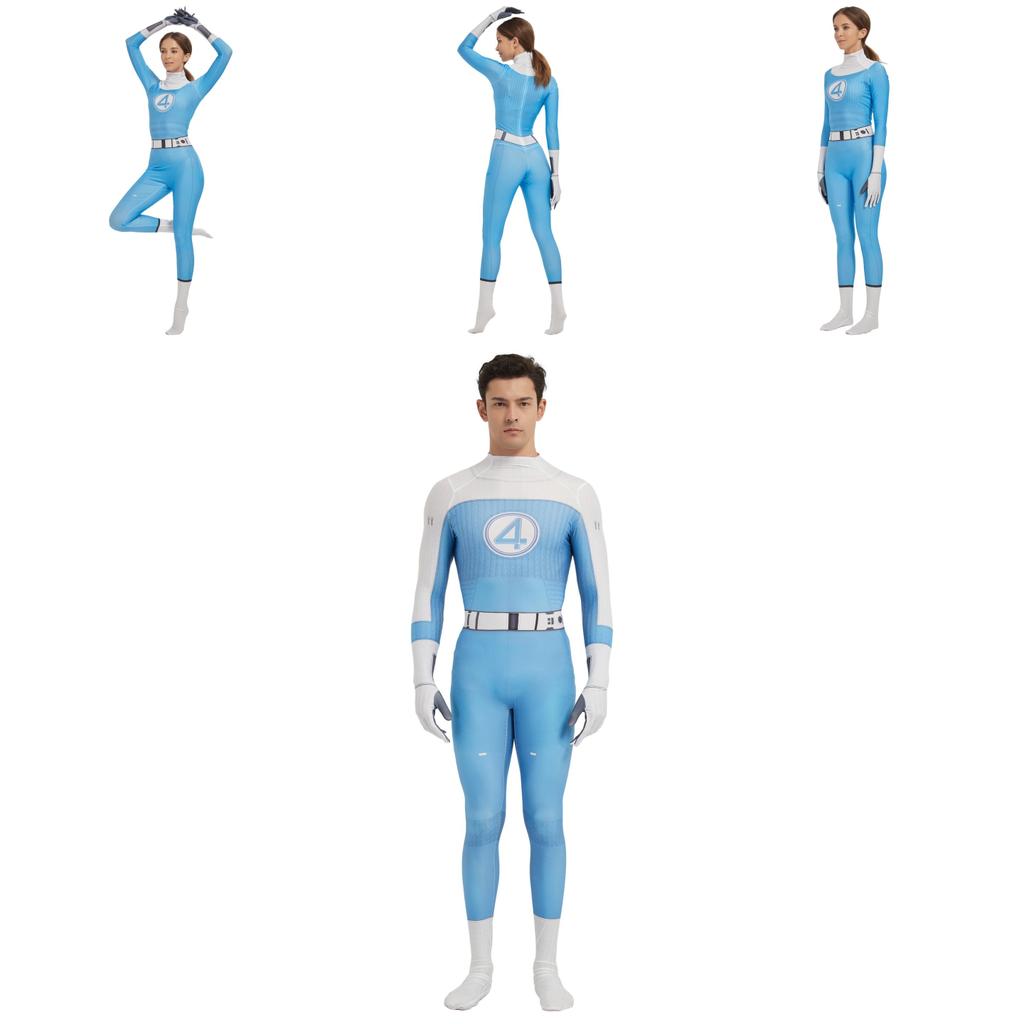 The Fantastic Four Cosplay Jumpsuit With Spandex For Game Anime Role Play