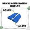 Non-Toxic 16Pcs/Lot No.64683 5 × 11 Plate Left Plastic Fairing Block Moc Color Accessories Compatible With Brick Diy Children'S Toy Assemb
