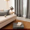 Coussin de sol uni 50 x 50 cm Panama gris clair
