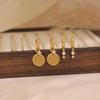 Dainty 14K Gold Plated Pearl Hoop Huggie Earring Set Chain Cartilage Earring Stack Trendy Hypoallergenic Long Drop Stud Earrings