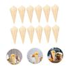 COLLBATH 100-Pack Disposable Wooden Ice Cream Cones for Deli Food