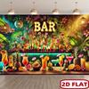2D Summer Beach Bar Background Cloth Colorful Drinks Photo Booth Prop