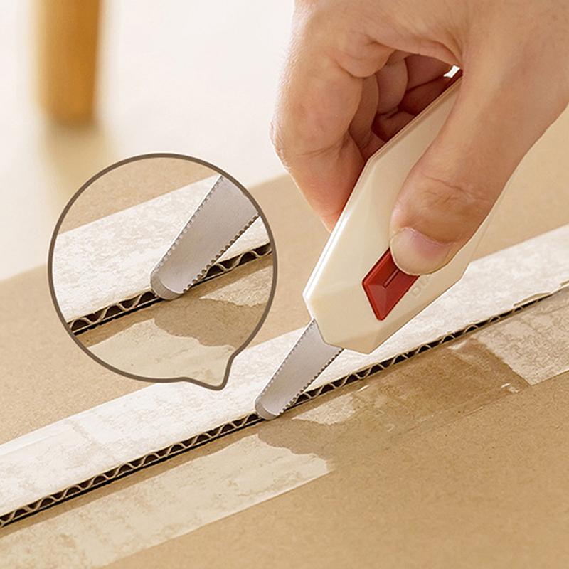 Diamond Design Unbox Knife Safety Round Head Cutter Magnetic Carton Box Cutter For Opening Package Letter Utility Knife