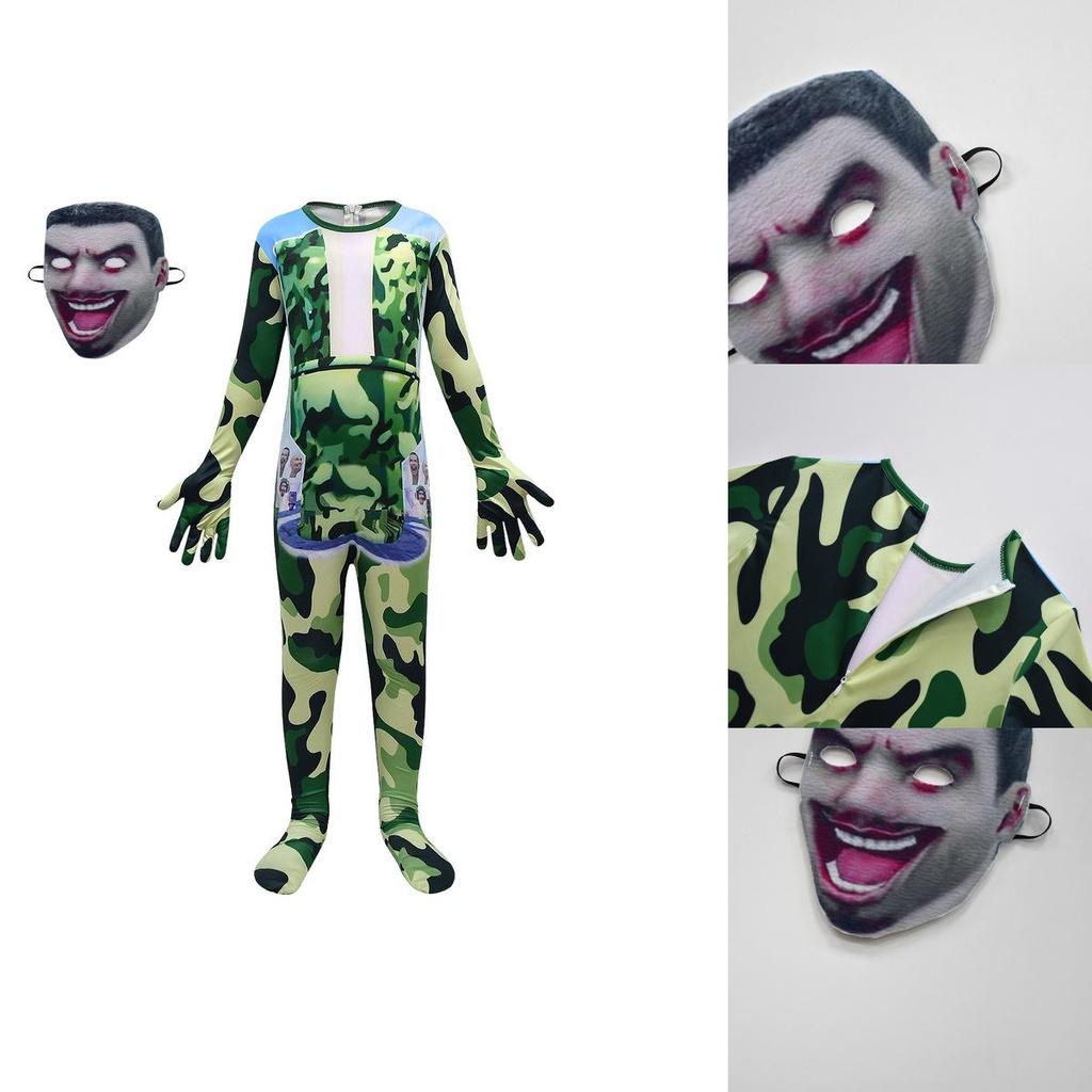 Cartoon Toilet Man Cosplay Costume With Mask Soft Fabric European Style Code 4733)