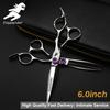 Tesoura de Cabelo de 6,0 Polegadas Gmh3-60 de Alta Qualidade com Cabo de Flor, Tesoura de Cabelo, Tesoura Reta, Tesoura para Franja, Tesoura Dentada, Fina