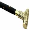 Brass Designer Handle Wooden Walking Cane Stick Vintage Victorian Handle