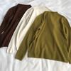 Maglione Base a Mezzo Collo da Donna Stile Coreano All-Match Vestibilità Aderente con Temperamento e Calore Lavorato a Maglia per Autunno e Inverno