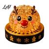 Brinquedos de Bolinho de Reação Lenta 1/5 Peças Brinquedo de Alívio de Estresse de Natal Brinquedo de Apertar Brilhante LED com Vaporizador Papai Noel Boneco de Neve Rena Homem de Gengibre