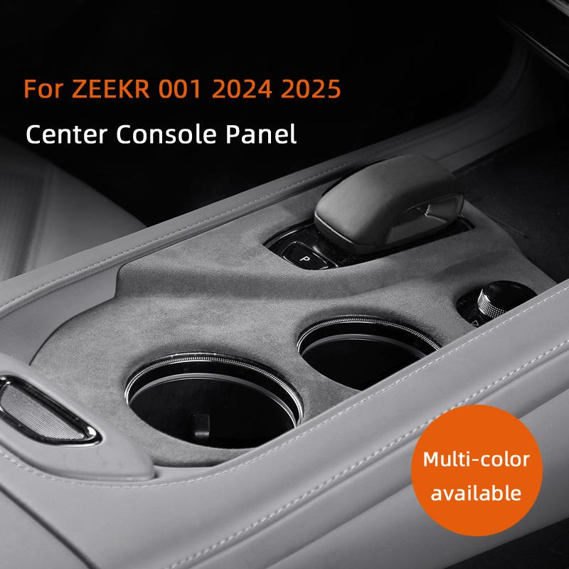 For ZEEKR 001 2021 2022 2023 2024 2025, A lcan tara Super Suede Car Central Console Gear Shift Panel Central Gears Trim Cover