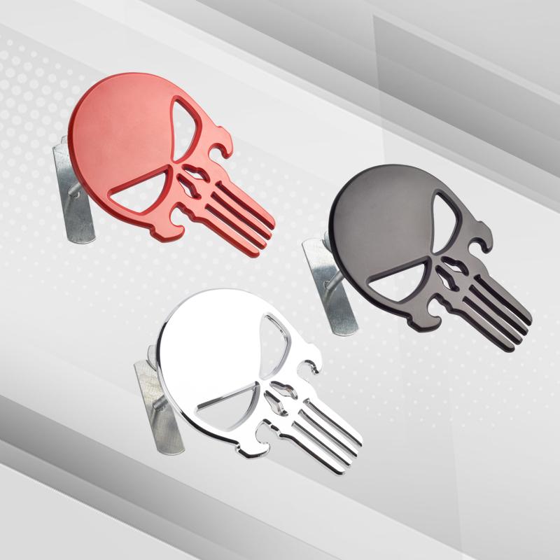 Car Badges Skull Emblem Metal Stickers Body Decals Grille Decor For Jeep Gladiator Patriot Liberty Grand Cherokee Wrangler ALX1