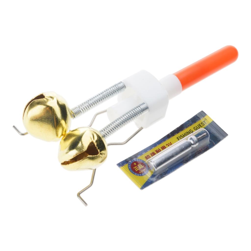 Night Fishing Rod Fish Bites Baits Alarm Fishing Bells Clip with LED Light Fishing Bites Alarm Indicator On Fishing Rod