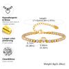 Chic Heart Zircon Beaded Chain Bracelet for Women Girls,Gold Plated Stainless Steel Waterproof Bracelets,Exquisite Daily Jewelry