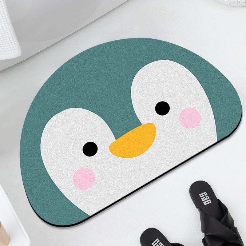Little Penguin Diatom Mud Absorbent Mat Bathroom Non-slip Floor Mat Toilet Toilet Door Mat Sanitary Carpet