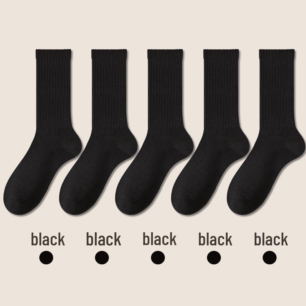 Women's Seamless Knee-High Cotton Socks, Antibacterial & Warm, Autumn/Winter 2024 Collection