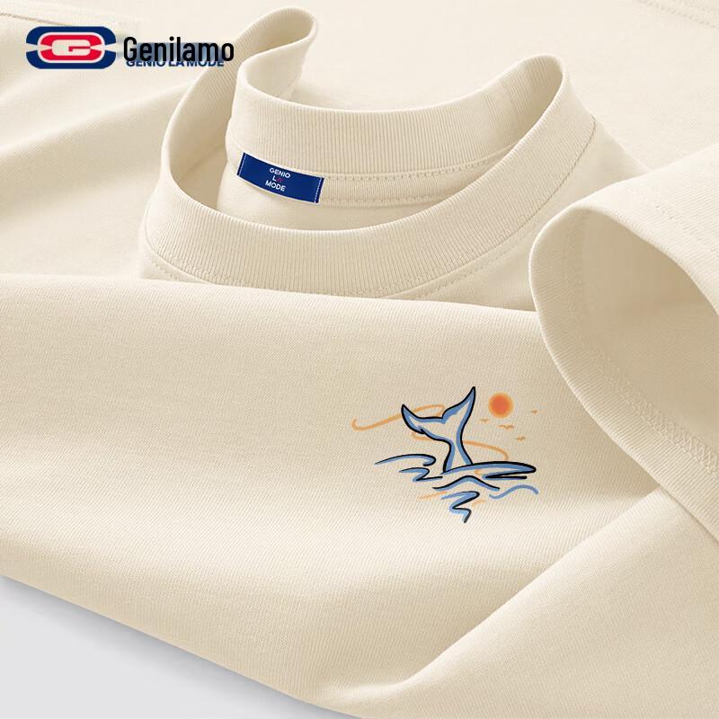 GENIOLAMODE Men's Loose Fit Cotton Graphic T-Shirt