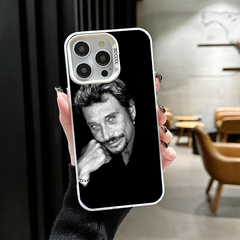 

Johnny Hallyday Music Soft Phone Case for iPhone 15 16 17 Pro Max 17Air 16E 14 Plus 13 12 Mini Shockproof Cover Back Shell iPhone 14 Plus