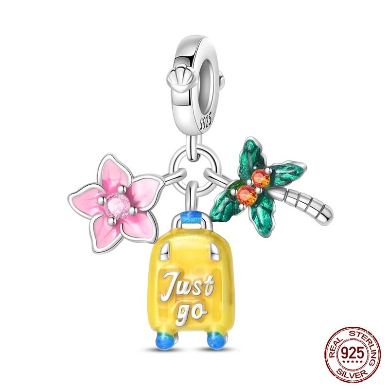 New Copper Fashion Glowing Space Astronaut Spaceship Charms Beads Fit Brand Original Bracelet Diy Jewelry Gift