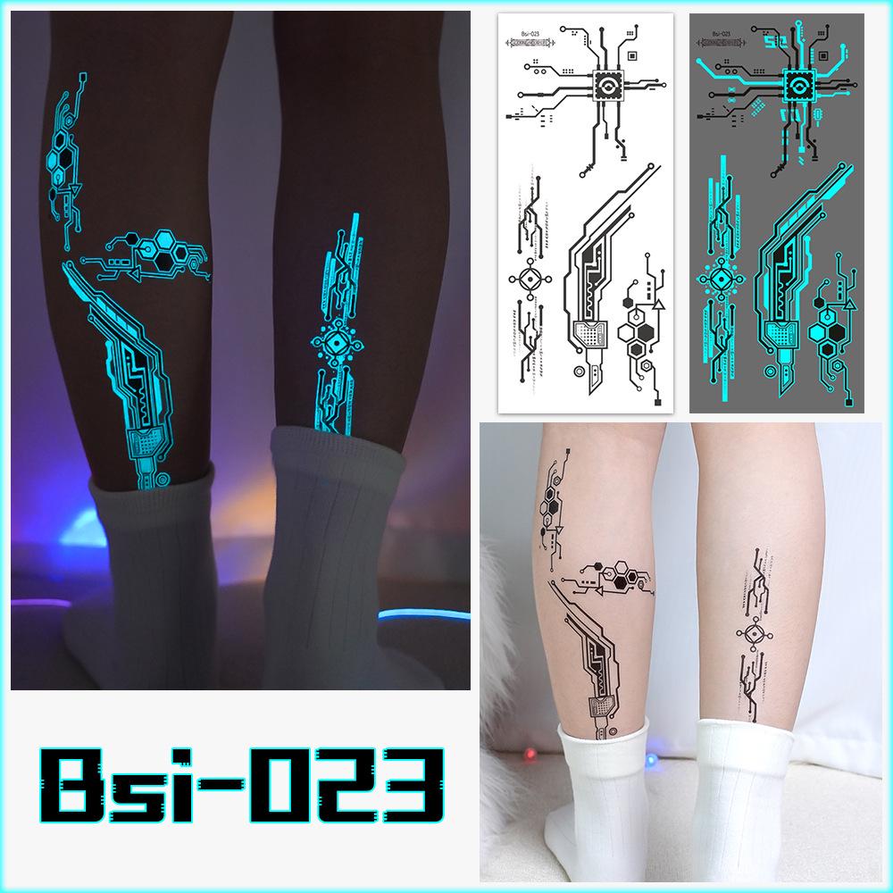 Glow Lightning Veins Kpop Girl Group Waterproof Temporary Tattoo Stickers