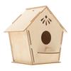 YARNOW Unfinished Wooden Birdhouse Kit Childrens Craft Art Project Unpainted Decoration Handmade Activity Learning Activities