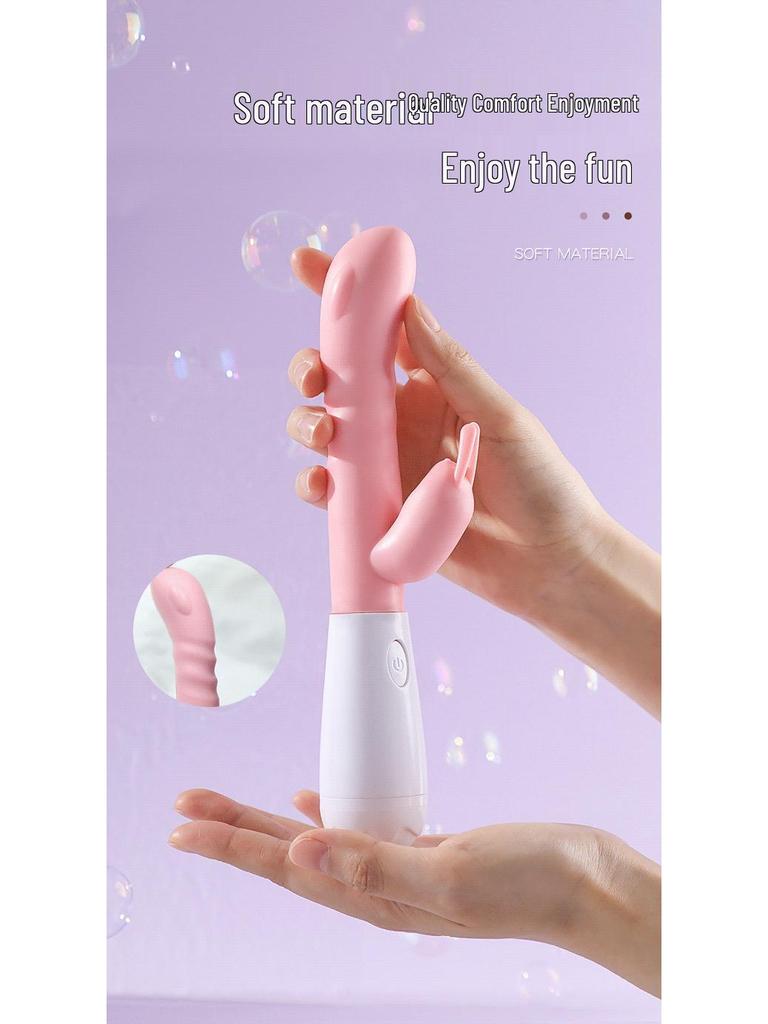 Miji Fun Vibrating Tongue & Licking Rabbit Wand with Heating & Variable Frequency